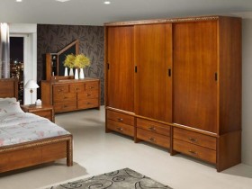 Guarda Roupa Armario Roupeiro Domus Cyrus Madeira 6022 03 Portas 2.71 m